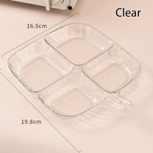 Creative 4 Grid Plate Snack Tray Onion Ginger Garlic Storage Breakfast Dinner Divided Plates Utensils Kitchen Dishes Afternoon Tea Plate
