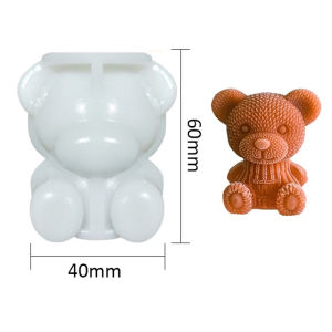 3D Gấu bông khuôn làm đá viên làm đá silicon khuôn cho uống cà phê DIY Ice màu nâu kem sô-cô-la Công cụ đồ dùng nhà bếp