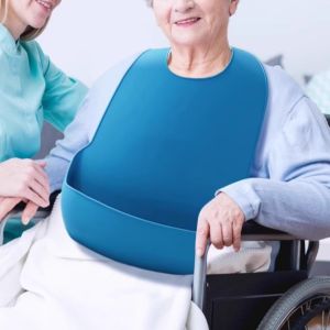 SLIGHTDELVE Chống thấm nước Yếm cho người già Silicone Chống dầu Yếm ăn Có thể tái sử dụng Mềm mại Yếm trẻ em Chăm sóc người lớn tuổi