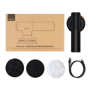 Baseus Electric Polisher Wireless Car Polishing Machine 3800RPM Variable Speed Random Orbit Car Buffer Polisher with 3 Polishing Pads for Car Detailing/Car Scratch Repairing/Home Appliance