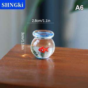 SHNGki Thủ công Kính túi cá bức tượng nhỏ túi cá đồ trang trí sôi động kính cá Máy tính để bàn trang trí nhà văn phòng trang trí