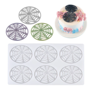 Spiders Web Silicone Mold for Cake Decorating Halloween Candy Chocolate Mold Cake Decoration Fondant Mold Party DIY Tool