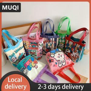 [COD] HOT SALE💖 Ship within 24 hours Casual Canvas Bucket Bag Tote Women Handbags Cartoon Print Lunch Bag Shopper Bag School Bag