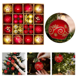 [Merry Christmas]44Pcs Christmas Ball Ornaments Xmas Balls Decoration Xmas Decorative Hanging Ornaments for Christmas Tree Decorations