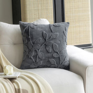【In stock】30x50cm/45x45cm Faux Rabbit Fur Jacquard Throw Pillow CoverSolid Simple Home Living Room Sofa Cushion Coverpillowcase