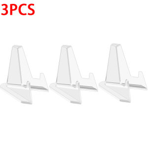 5pcs Plastic Triangle Display Stand / Coin Game Card Display Tripod / Transparent Acrylic Easel Holder