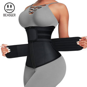 BEASTER Women Shapewear Waist Tummy Waist Shaper Waist Trainer Body Shaper Girdles for Women Tummy Belly Fat Trimmer Sauna Sweat Belt Adjustable Slimming Fitness Worktout Body Shaper Slim Waist