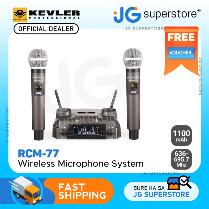 KEVLER RCM 77 Dual Wireless Microphone System with Dual Antenna