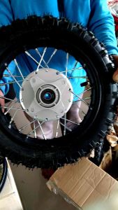 ล้อหน้าและหลัง+ดั้มเบรค+ยางนอกและใน+ขอบ 2.5-10 นิ้ว แยกขายหรือยกชุดก็ได้ดุมล้อสีบรอนด์ขอบล้อสีดำ..แถมดั้มเบรค