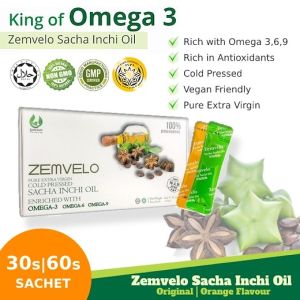 [Twin Pack][Better Saving] Zemvelo Sacha inchi Oil SOFTGEL Capsule or Sachet Omega 3 King Plant based omega Sea Buckthorn Tocotrienols
