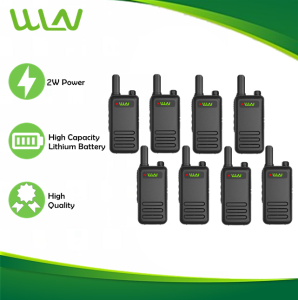 Wln KD-C210 KD-C1 Upgraded 2W UHF 400-470MHz 16 Channel Walkie Talkie Two Way Radio-SET OF 8
