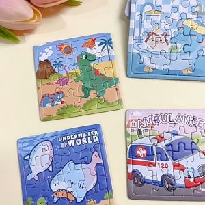10Pcs Early education puzzle toys kindergarten class gifts childrens cartoon paper puzzles elementary school boys and girls