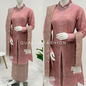 Set Kebaya Tunik Brokat Payet | Kebaya Set Songket | Kebaya Modern | Kebaya Ibu | Kebaya Kondangan