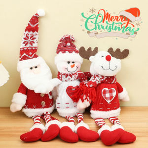 Christmas Curtain Holder Buckle Plush Elk Santa Claus Dolls Decor Curtain Band Christmas Decorations for Home Room