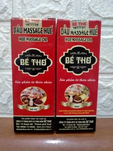 2 Dầu massage huế ( hiệu Bé Thơ chính hãng chai 2 x 60ml )