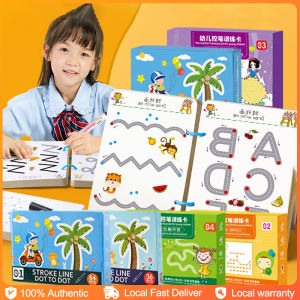 136 Page Tracing Book For Kids Training Coloring Erasable Writing Materials Kid Educational Pen Control Kindergarten Rewritable Practice Digital Concentration Early Education Thinking Entry Basic Card Preschool Toys Magic Workbook Copybook Learning