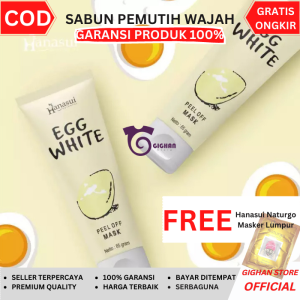 Perawatan Muka Wanita Glowing BPOM Masker Wajah Alami Peel Off Mask Egg White Skincare Pencerah Kulit Penghilang Jerawat Mengangkat Sel Kulit Mati Melembabkan Kulit Kering