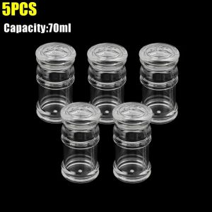 Clear Spices Bottle Salt Pepper Shakers Seasoning Containers with Perforated Lid Refillable Condiment Bottle Kitchen Powder Can