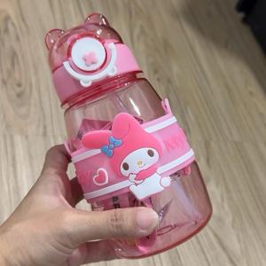 STV Botol minum anak Sanrio 600ML/ Botol minum anak sedotan kuromi melody cinamorol pocaccho