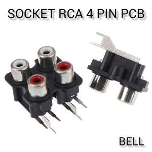 Soket RCA 4 Pin Bell Tancap PCB