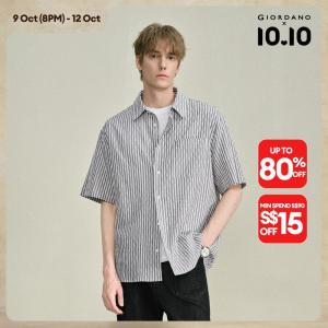 Giordano Men Men Short Sleeve Shirt Free Shipping 18046705