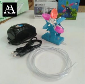 aksesoris akuarium paket aerator lubang 1 ornamen kincir air dan selang udara siap pakai