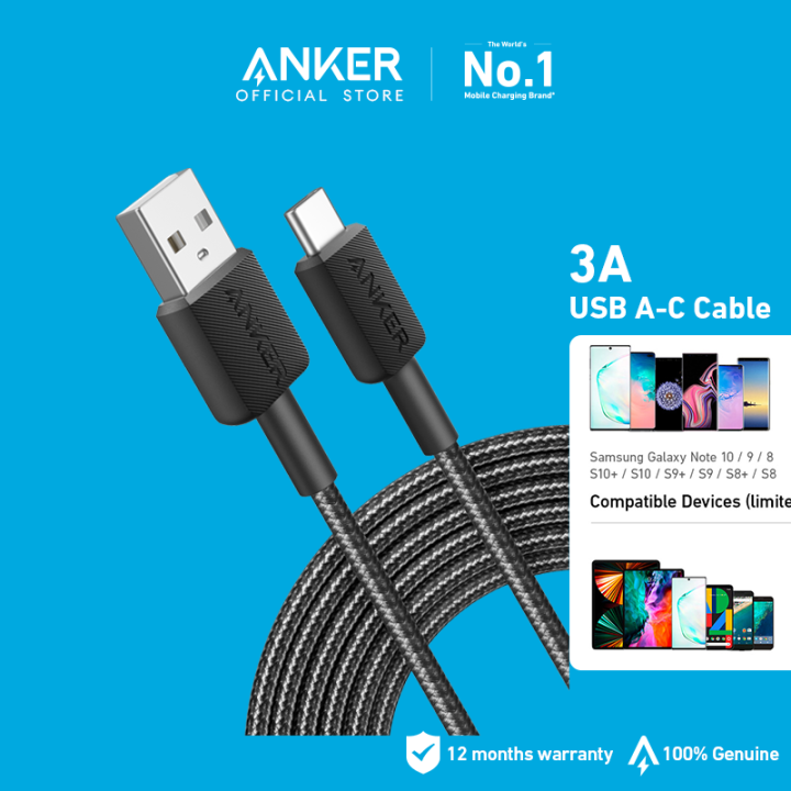 Anker 322 3A USB-A to USB-C Cable USB A to USB C Cable for Samsung ...