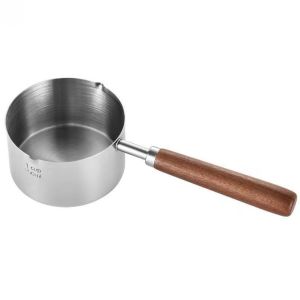I know Stainless Steel Mini Saucepan Milk Warmer Small Soup Pot for Stove Top Chocolate MeltingOil Dripping Oil Burning