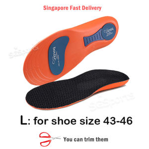 Sports Orthopedic Shoe Insoles Poron Shock Absorption Plantar Fasciitis Arch Support Shoe Inserts (1 Pair) Safety Shoes Pads for Flat Feet High Arch Foot Pain with GEL Pad for Running Soccer Basketball Walking Hiking