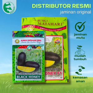 Benih Semangka Hibrida BLACK HONEY 200 Biji Cap Bunga Matahari Inul Lonjong Manis
