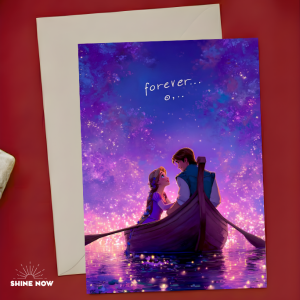 Tangled Inspired Love Card | Disney Couple Card | Romantic “Forever” Sweet Romance Greeting Card