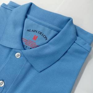 Alain Delon Polo เสื้อโปโล สีพื้น ผู้ชาย มีกระเป๋าที่อกซ้าย รุ่น SSK015-1