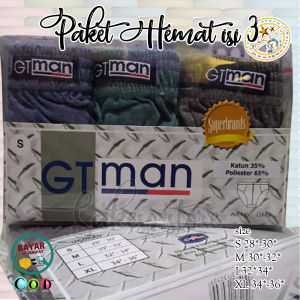 3 Helai CD Pria GTman GMY - Celana Dalam Pria Dewasa - Pakaian Dalam Pria - CD Pria Briefs Men Underwear Sempak Pria Dewasa GTman - Pakaian Dalam Pria Dewasa - CD Laki Laki GTman - Celana Dalam Terbaru Dan Terlaris - Celana Dalam Polos - GMY