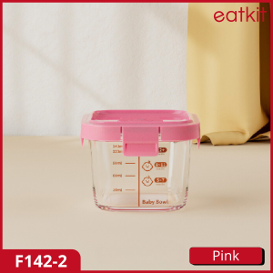 Eatkit Baby Food Container Penyimpanan Mpasi Bayi Wadah Kaca Penyimpanan 170ML Bpa Free