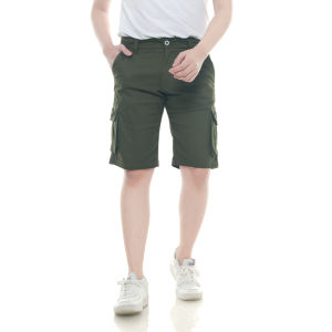 Short Cargo Pants / Celana Pendek Pria Kargo Slim Fit Casual Black