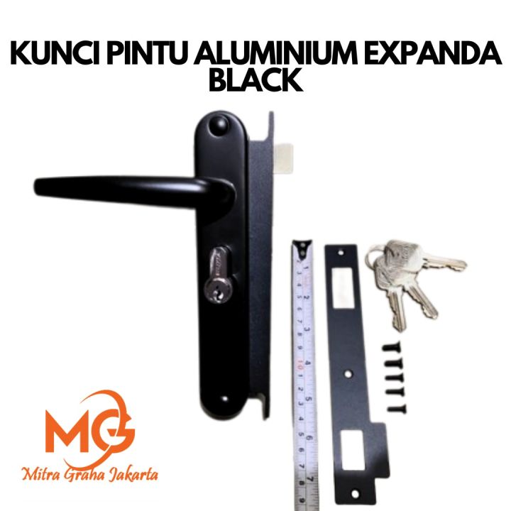 Mg Weldom Kunci Pintu Alumunium Expanda Kawat Nyamuk Handle Black Lazada Indonesia