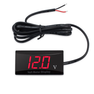 Ceyes Motorycycle DC 6V-30V 3 In 1 Digital Time Clock Voltage voltmeter IP67 Waterproof Moniter Gauge Meter Display For Car Motorcycle Volt Meter With Temperature Display