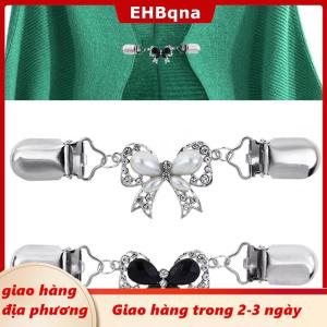 [COD] EHBqna 3PF Ship within 24 hours Thời trang Bow Cardigan áo len áo Pin khăn choàng Trâm Clip vịt khăn móc