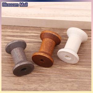[Blossom] 10ชิ้นแกนม้วนทำจากไม้แนววินเทจสำหรับริบบิ้นสำหรับงานตัดเย็บเครื่องมืองานฝีมือทำจากไม้เส้นใหญ่อุปกรณ์เย็บปักถักร้อย