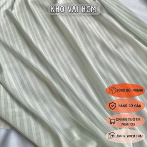 Vải Thun Mỏng In Sọc Khổ 1m75 - May Bộ Váy Đâm Áo Thun Nam Nữ - Mỏng Mềm Rũ Giãn Nhẹ 4 Chiều