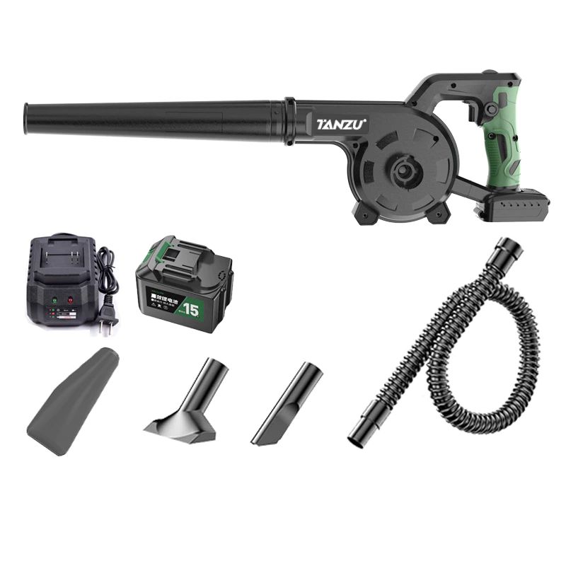 TANZU รุ่น TZ-G-980 โบเวอร์เป่าลมไร้สาย แบตเตอรี่ 21V เครื่องเป่าลม เครื่องเป่าลมไร้สาย พร้อมถุงเก็บฝุ่น เป่าใบไม้ เป่าลม ดูดฝุ่น ล้างแอร์