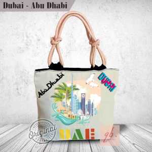 tas totebag tali sumbu kepang printing edisi dubai souvenir - oleh oleh travel - hampers