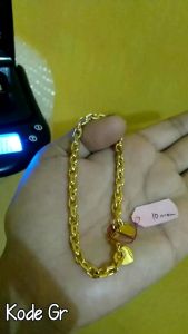 gelang Nori 10 gram lapis emas 24 gelang saja tidak termasuk cincin cara ukuran geser gambar