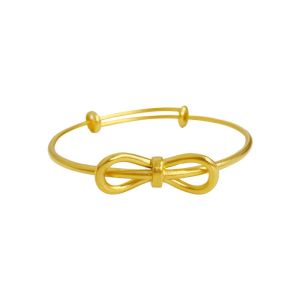 SWEET Luxury Bowknot Bracelets Sweet Waterproof Bow Cuff Bangle Fashion Round Bow Design Bracelet Jewelry Women