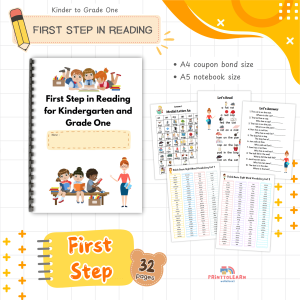✅First step in reading for Kindergarten and Grade One