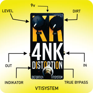 Distorsi Efek Gitar Distortion Overdrive VTISYSTEM