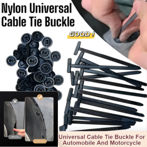 Car Motorcycle Tie Buckle Self Locking Nylon Buckle Nylon Universal Cable Tie Buckle Automotive Plastic Fastener Nylon Straps Wire Harness Fastener Automotive Motorcycle Cable Tie DIY Wiring Securement Ties