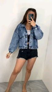 TERBARU JAKET WANITA VINTAGE / JAKET JEANS OVERSIZED / KOREAN JEANS STYLE