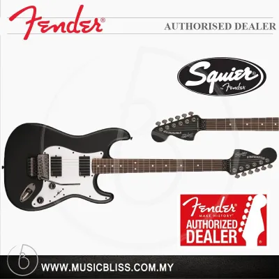 Squier Contemporary Active HH Stratocaster Electric Guitar w/Floyd Rose Rosewood FretBoard Flat Black