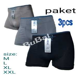 PROMO !!! 6 PCS CELANA DALAM PRIA DEWASA MODEL BOXER SEAMLEESS IMPORT BISA COD DAN GRATIS ONGKIR